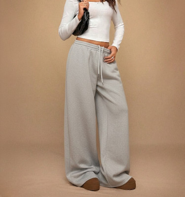 Dockstreet Solid Women Grey Track Pants