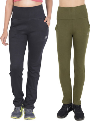 SWEEKASH Solid Women Green, Black Track Pants