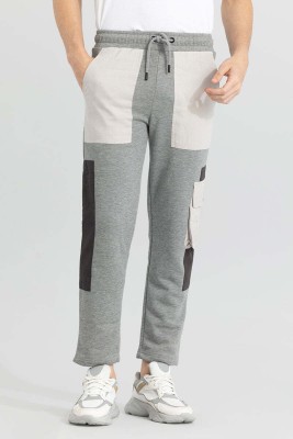 Snitch Solid Men Grey Track Pants