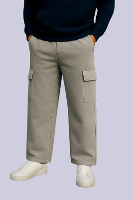 VIshalknitwears Solid Men Silver Track Pants