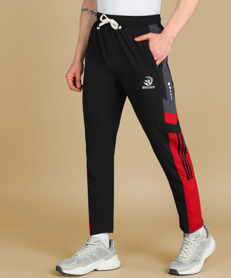 GNOCKFACE Striped Men Black Track Pants