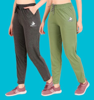 SEAPRINT Solid Women Grey, Light Green Track Pants