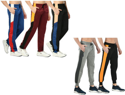 KAVYA Colorblock Men Multicolor Track Pants