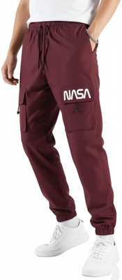 Valley Printed Men Maroon Track Pants