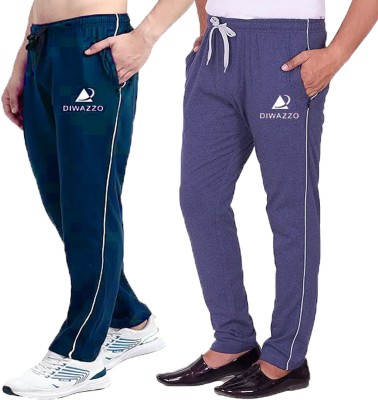 Diwazzo Printed Men Blue, Purple Track Pants