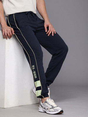 HRX by Hrithik Roshan Solid, Printed Men Dark Blue Track Pants