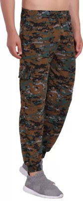 Pixofeet Printed Men Dark Green Track Pants