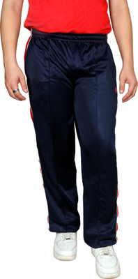 ESTRO Colorblock Men Blue, Red Track Pants