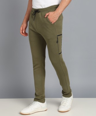 Alan Jones Solid Men Dark Green Track Pants