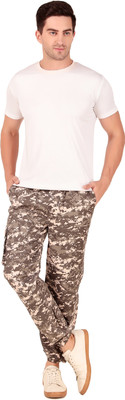 NU9 Printed Men Grey Track Pants