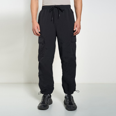Ajile By Pantaloons Solid Men Black Track Pants