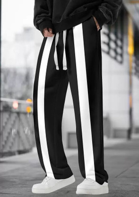 CULISH Self Design Men Black Track Pants