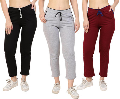 DIAZ Solid Women Multicolor Track Pants