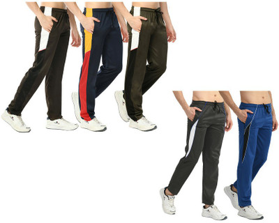 IndiWeaves Solid Men Multicolor Track Pants