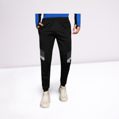 Qalm Brothers Solid Men Black Track Pants