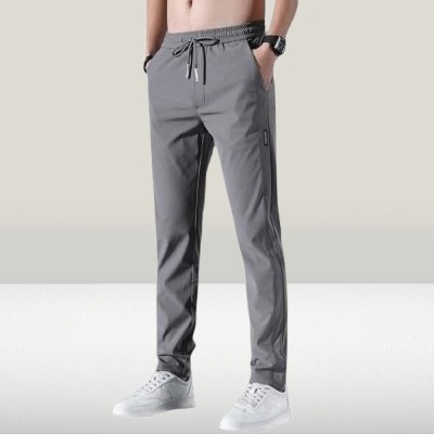 FICKA Solid Men Grey Track Pants