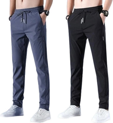 HouseOfCommon Solid Men Multicolor Track Pants