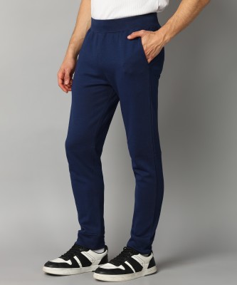 Alan Jones Solid Men Dark Blue Track Pants