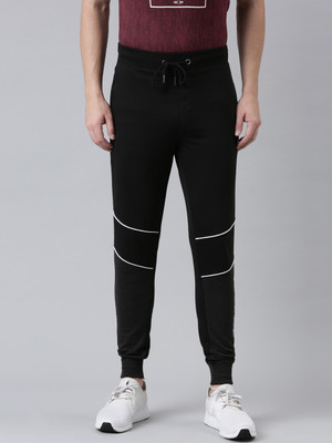 Force NXT Solid Men Black Track Pants