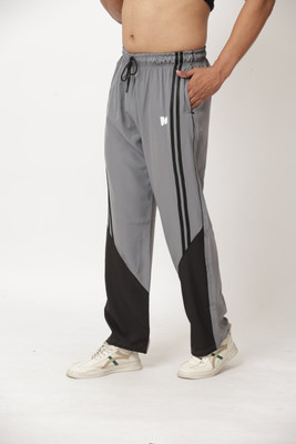 HANABY Colorblock Men Grey Track Pants