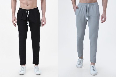 Shazam Mart Solid Men Black, Grey Track Pants