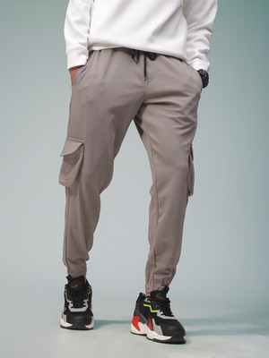 MADSTO Solid Men Grey Track Pants