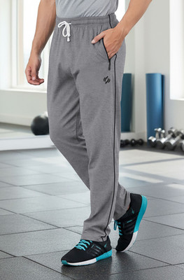 FEEL TRACK Solid Men Grey Track Pants
