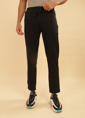 Force NXT Solid Men Black Track Pants