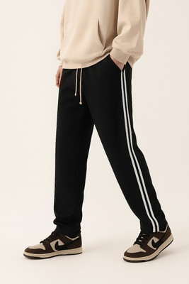 Dockstreet Striped Men White Track Pants