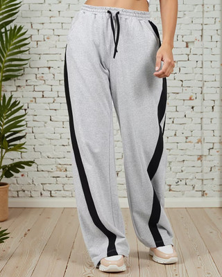 CLOTHINK India Solid Women Grey Track Pants