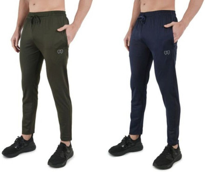 KWINGS Solid Men Dark Green, Dark Blue Track Pants