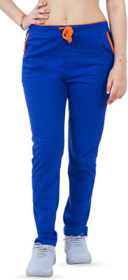 AMOLDO Solid Women Blue Track Pants