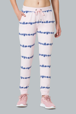 VAN HEUSEN Athleisure 4 Way Stretch And Functional Pocket Printed Women Pink Track Pants