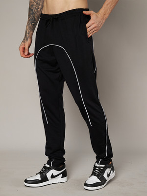 Leotude Solid Men Black Track Pants