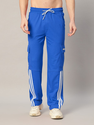 WEARDUDS Self Design, Striped Men Blue Track Pants