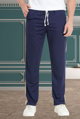 KWSH Self Design Men Blue Track Pants