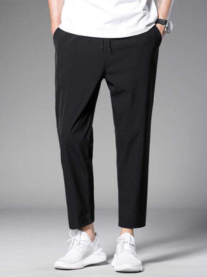 Pluck Colorblock Men Black Track Pants