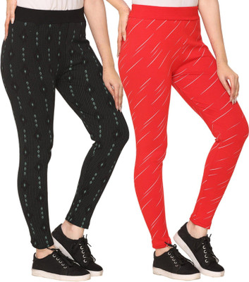 Weboasis Printed Women Red, Black Track Pants