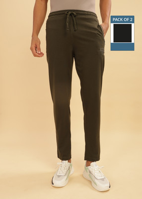 Force NXT Solid Men Blue Track Pants
