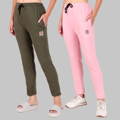 TSPORT Solid Women Pink, Green Track Pants