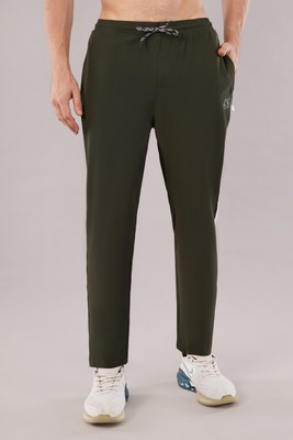 DIAMOND RUBY Striped Men Olive Track Pants