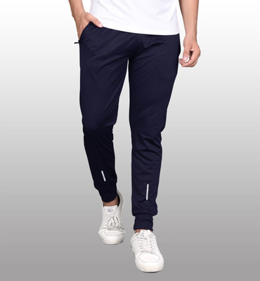 GAJAVU Solid Men Dark Blue Track Pants