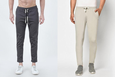 Kashmiri threading Solid Men Brown Track Pants