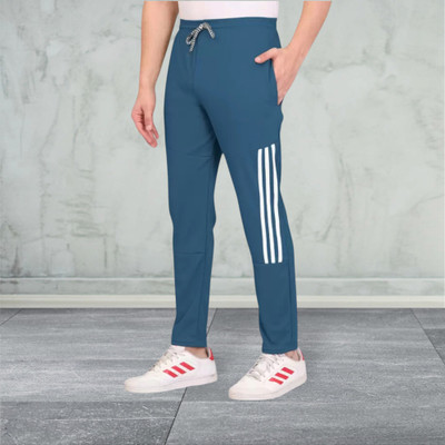 Covetvolo Ent Striped Men Grey Track Pants