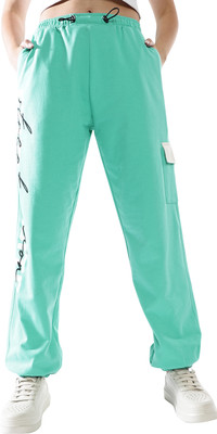 Hubberholme Printed Women Green Track Pants