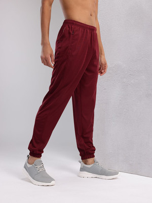 HRX by Hrithik Roshan Solid Men Maroon Track Pants