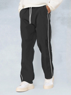 Rajovati Solid Men Black Track Pants