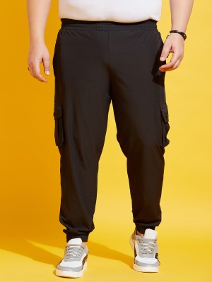 bigbanana Solid Men Black Track Pants