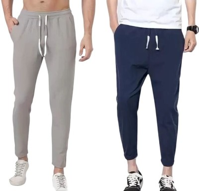 Aradhya Fashions Solid Men Grey, Black Track Pants