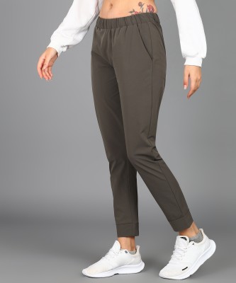 Alan Jones Solid Women Brown Track Pants